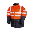 Hi-vis rain jacket 4303 orange/navy size L